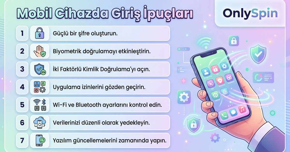 OnlySpin Mobil Cihazdan Güvenli Giriş İpuçları Makale Kapağı