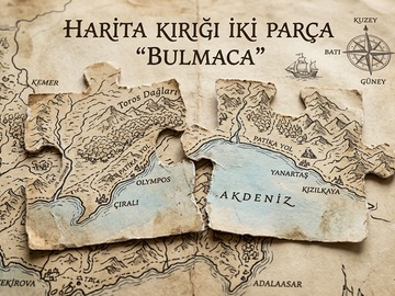 HaritaKırığı İki Parça — Bulmaca Modu Görseli