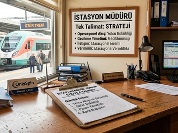 İstasyonMüdürü Tek Talimat — Strateji Modu Görseli